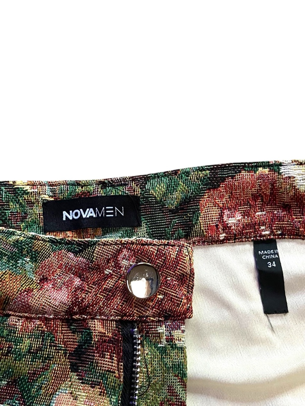 Novamen Pissarro Tapestry Slim Stacked Flare Pants - Multi 34 - Picture 5 of 15